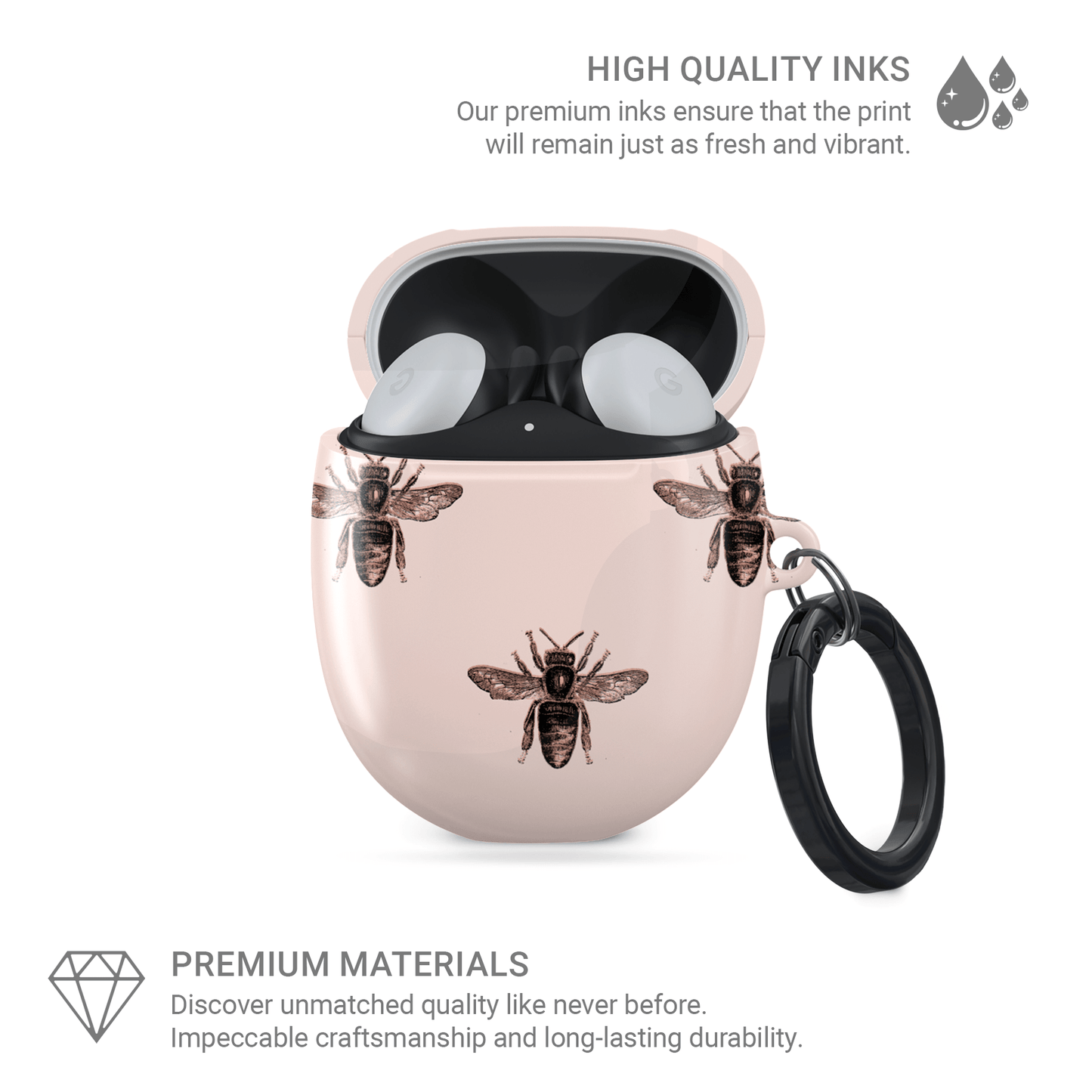 Rose Nectar | Google Pixel Buds Tough Case - Case & Charm