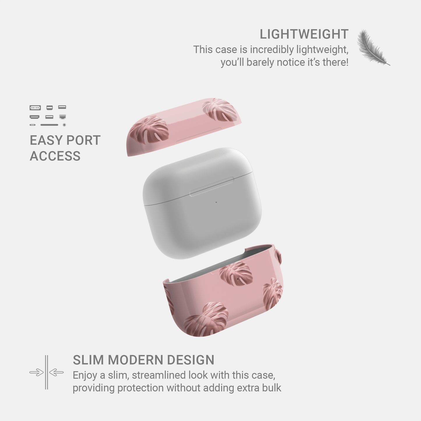 Rosé Tropic | Apple AirPods Tough Case - Case & Charm