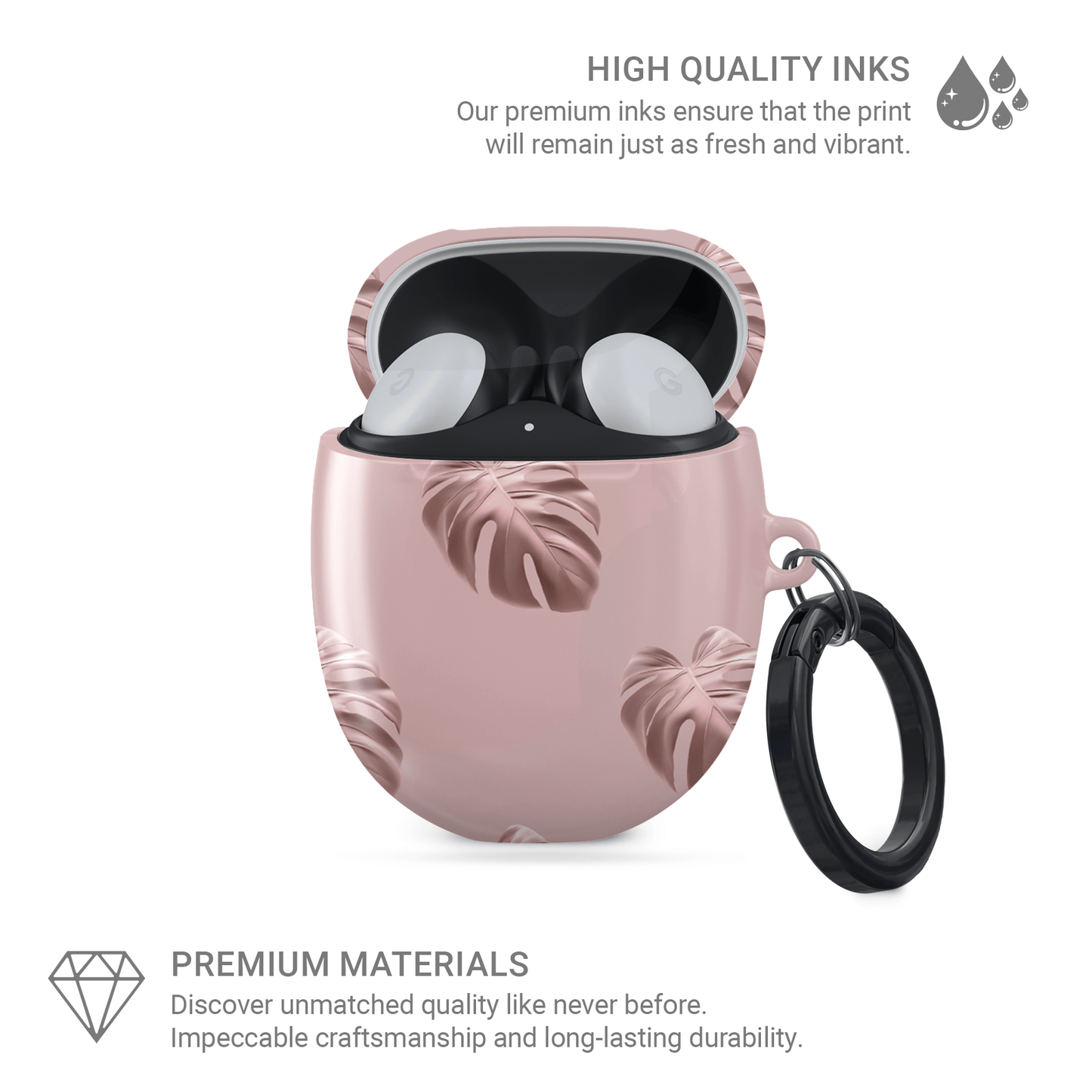 Rosé Tropic | Google Pixel Buds Tough Case - Case & Charm