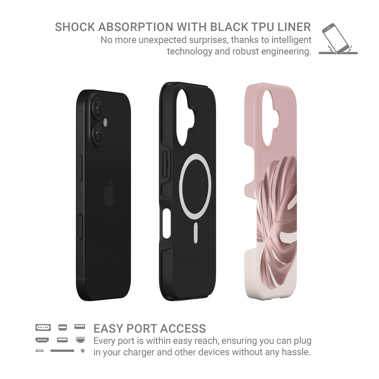 Rosé Tropic | MagSafe Tough Phone Case - Case & Charm