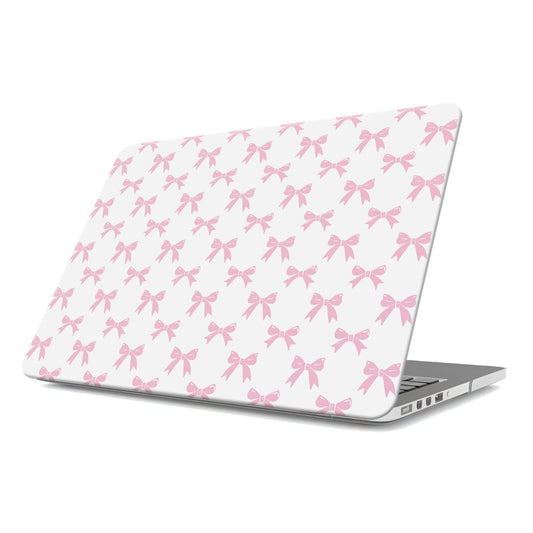 MacBook Case with pink ribbon bow design