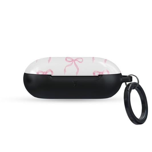 Samsung Buds Case – glossy pink ribbon bow design
