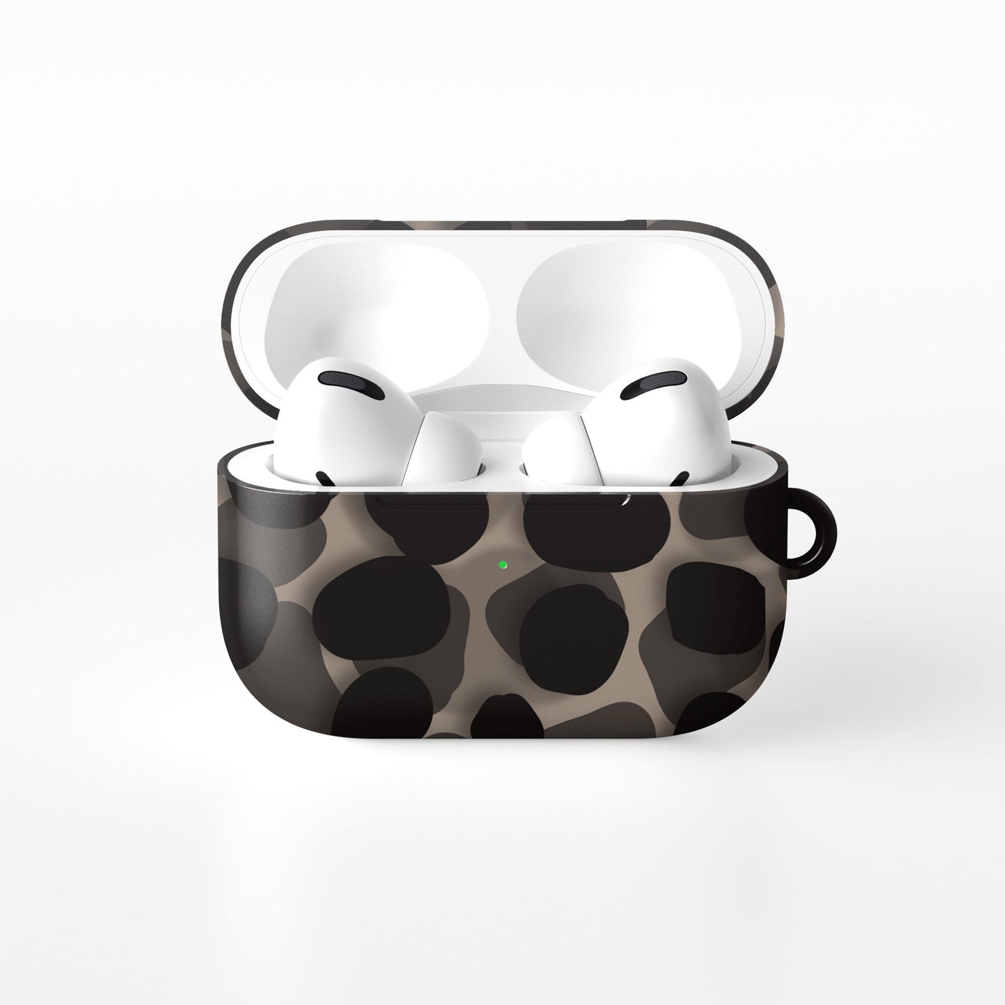 Stone Ash AirPods tough case with grey marble design, dual layer build, and glossy finish for everyday protection.