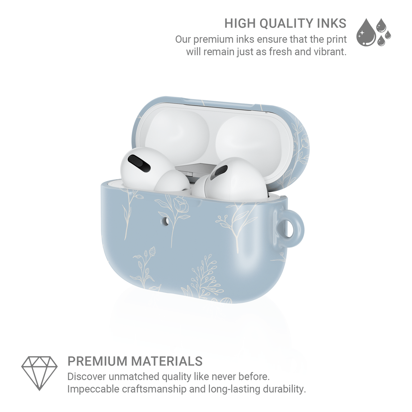 Tranquil Blooms | Protective Apple AirPods Tough Case - Tech Accessories