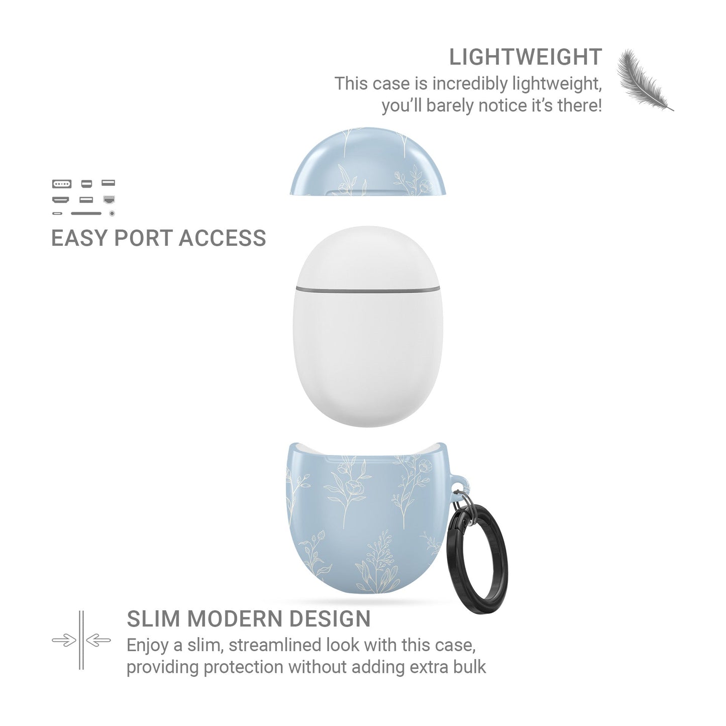 Tranquil Blooms | Google Pixel Buds Tough Case - Tech Accessories