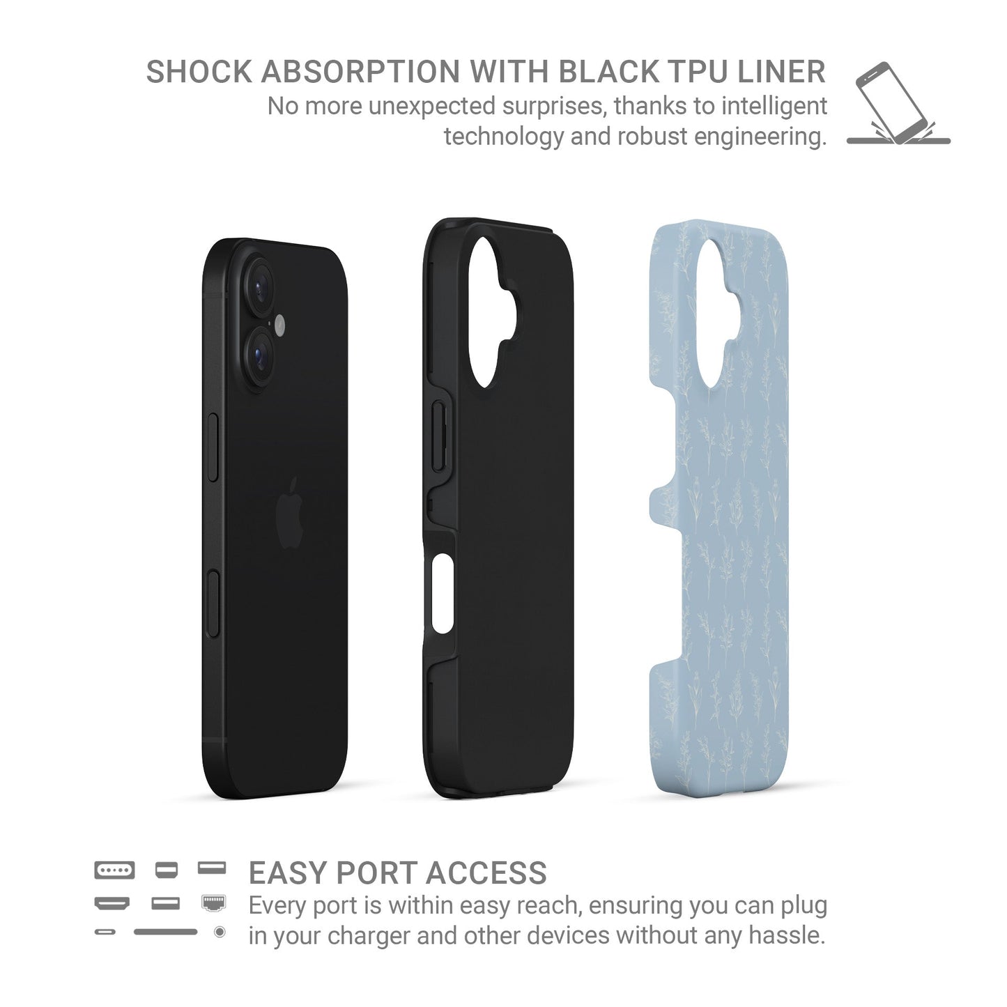 Tranquil Blooms | Tough Phone Case - Tech Accessories