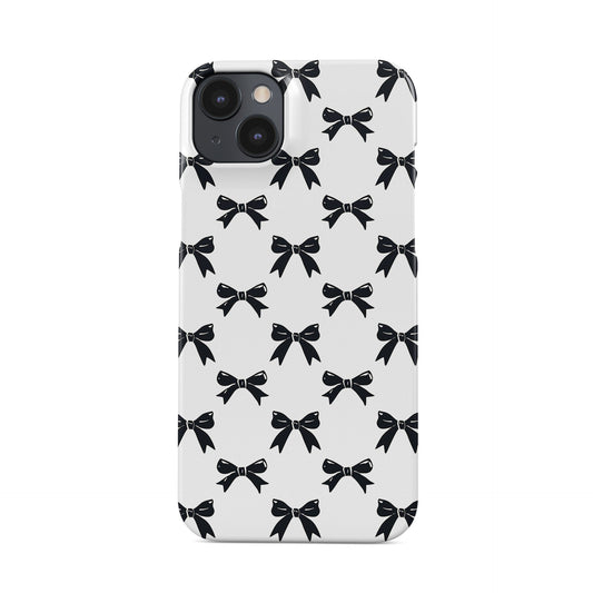 Stylish protective Snap case featuring black bow design