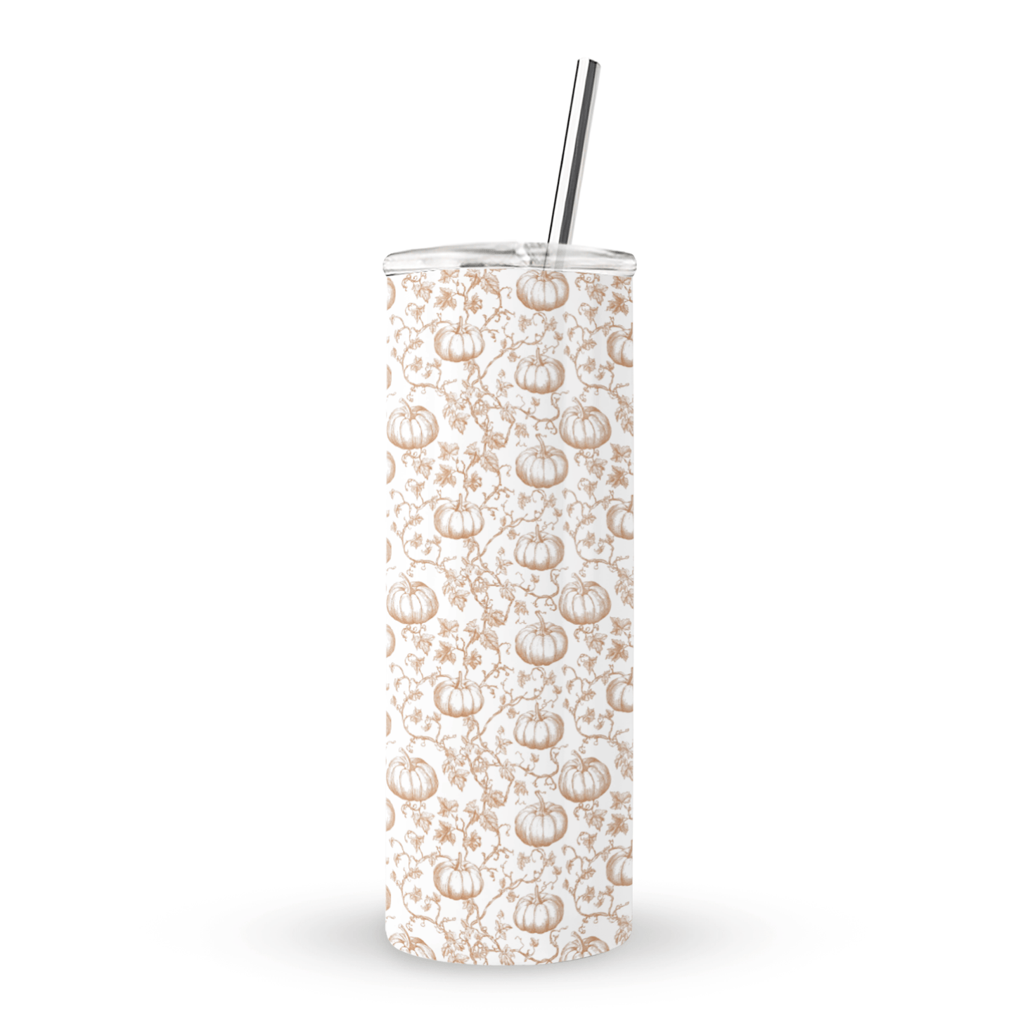 Autumn pumpkin vine stainless steel insulated tumbler