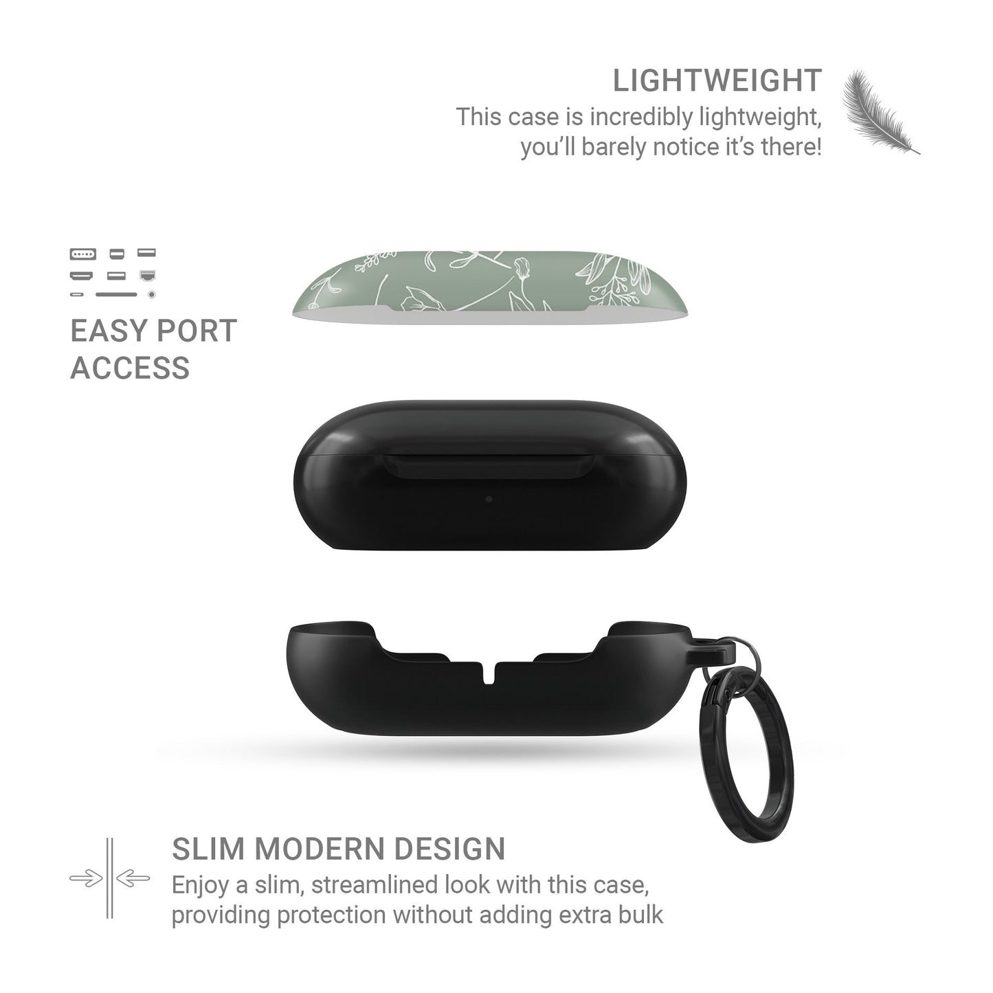 Whispering Greens | Samsung Buds Tough Case - Tech Accessories