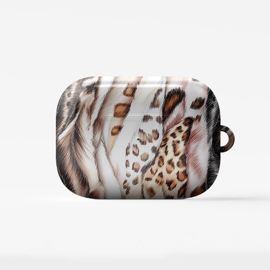 Wild Streaks leopard streak AirPods Tough Case with glossy finish, slim single-layer shell, and impact-resistant protection for everyday use.