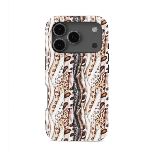 Shockproof leopard print Tough Case for iPhone, Samsung, and Pixel