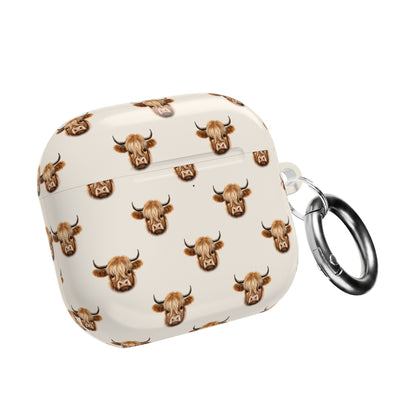 Bull Pattern AirPod Case — Cute Western Cow Head Protective Cover | Moo-na Lisa