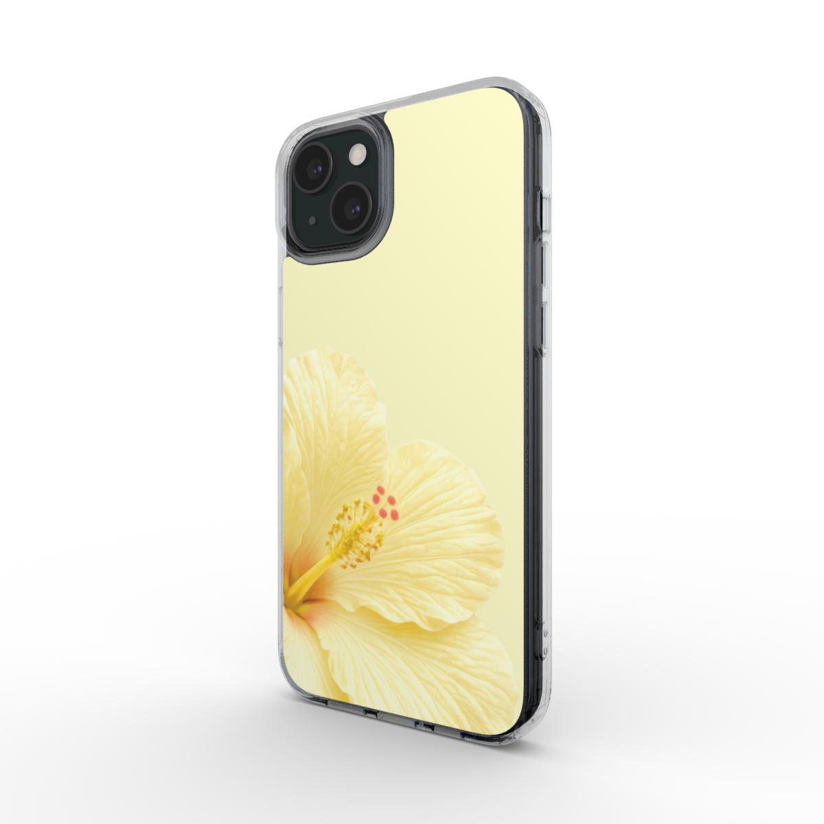 Lemon Hibiscus Bloom | MagSafe Clear Phone Case