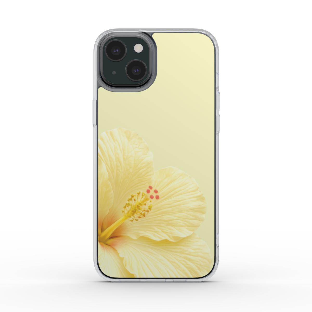 Lemon Hibiscus Bloom | MagSafe Clear Phone Case