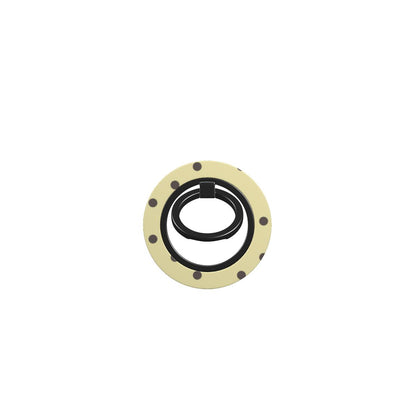 Cocoa Drops MagSafe Ring Holder featuring small, evenly spaced cocoa-brown polka dots on a creamy vanilla background.
