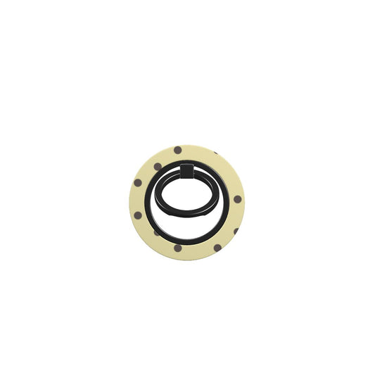 Cocoa Drops MagSafe Ring Holder featuring small, evenly spaced cocoa-brown polka dots on a creamy vanilla background.