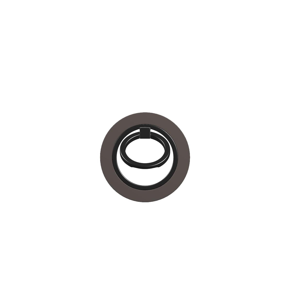 Vanilla Truffle MagSafe Ring Holder featuring oversized creamy vanilla polka dots on a rich cocoa-brown background.