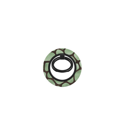 Mossy Mosaic Magnetic Ring Holder with sage green giraffe spots outlined in chocolate brown from the Wild Atelier collection.