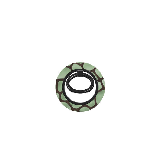 Mossy Mosaic Magnetic Ring Holder with sage green giraffe spots outlined in chocolate brown from the Wild Atelier collection.