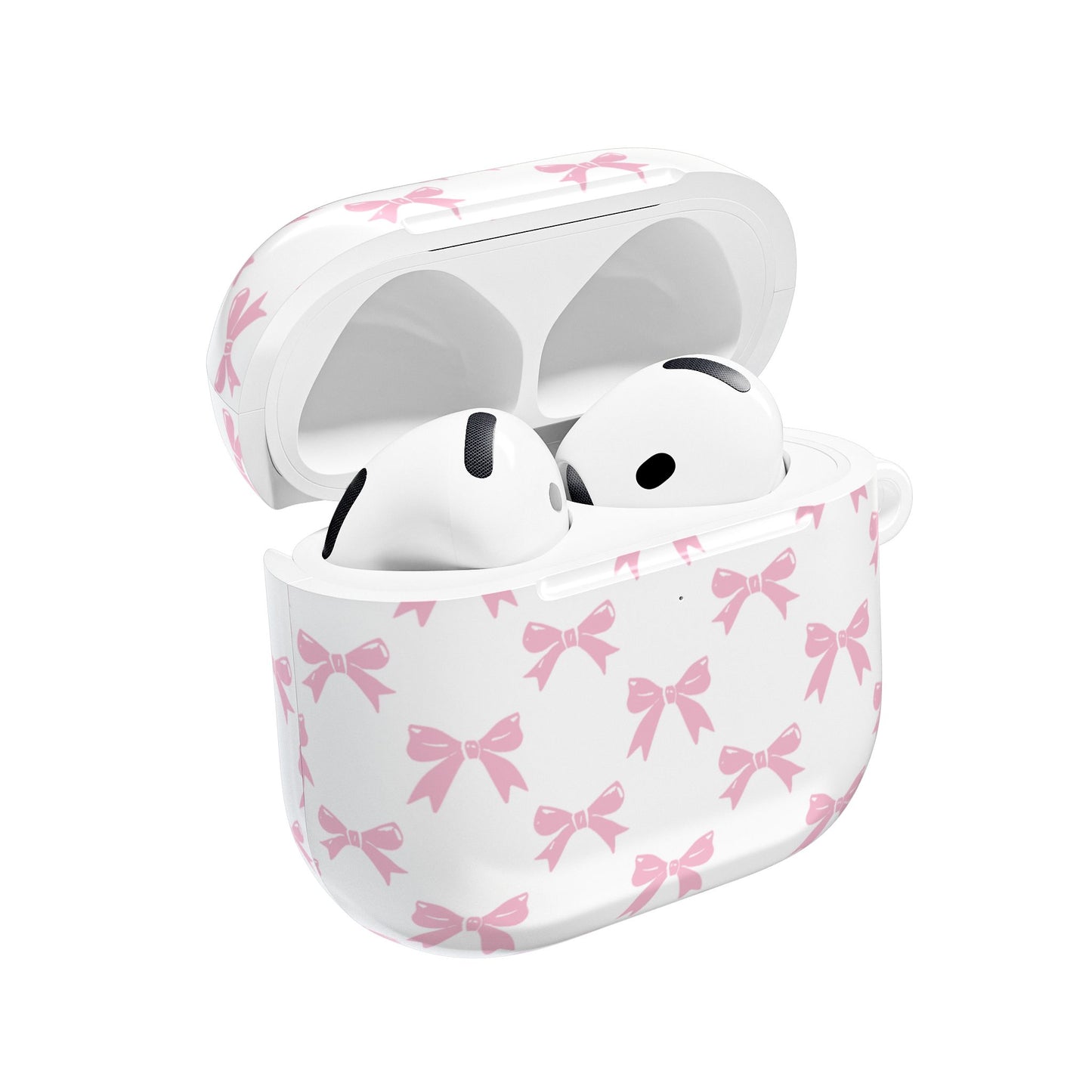 Pink Bow AirPod Case — Cute Patterned Protective Cover | Pastel Confetti