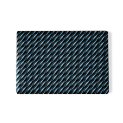 Carbonwave Blue MacBook case with woven carbon style texture and slim matte hard shell design