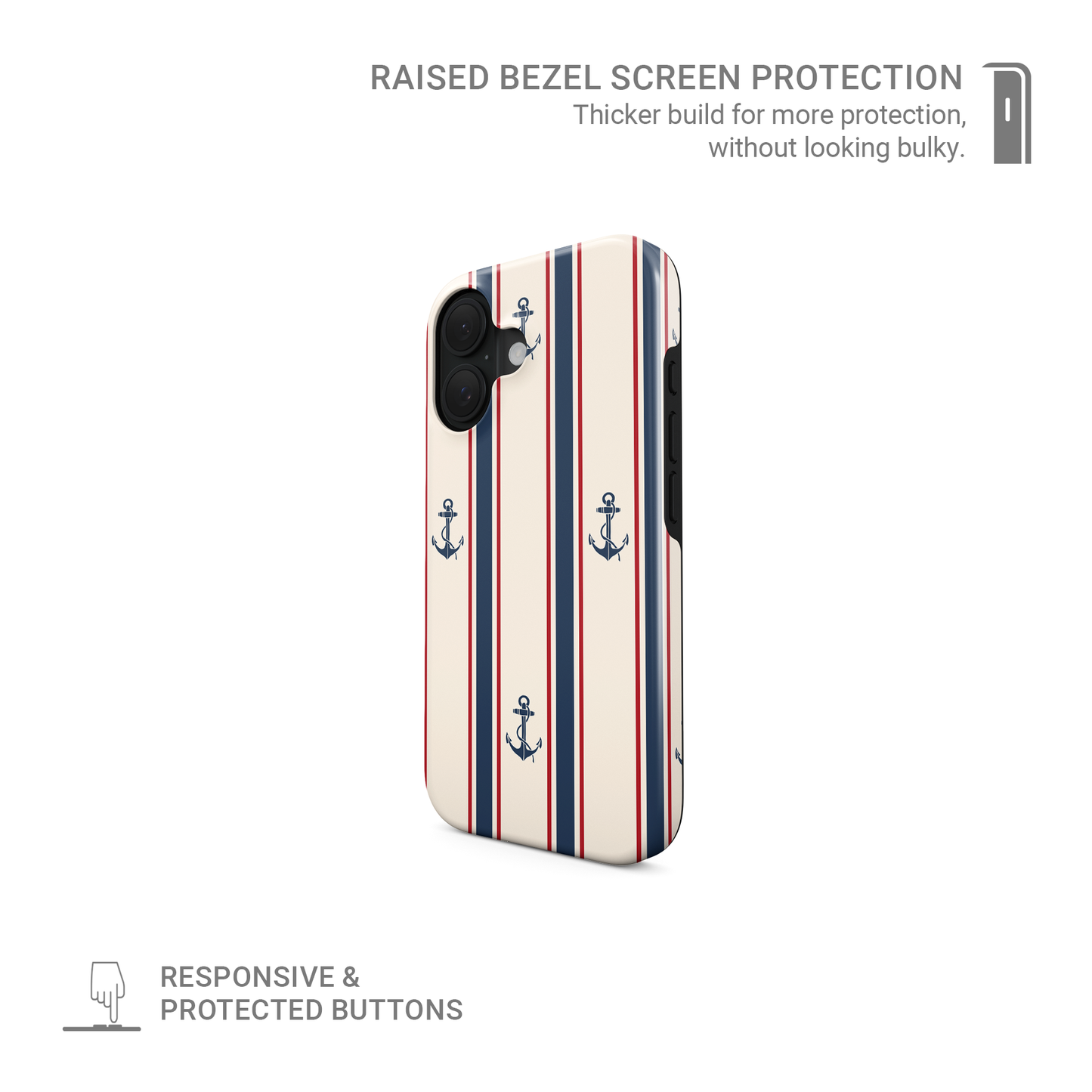 Anchor‑Watch Lines | Tough Phone Case