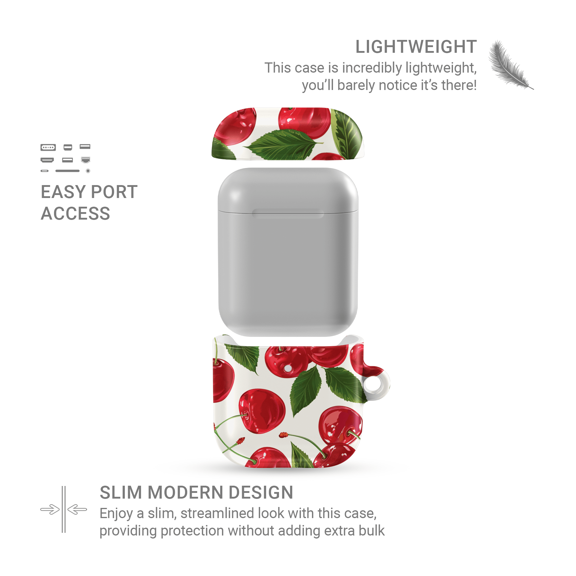 Cherry Bloom | Protective apple-airpods Tough Case - Case & Charm