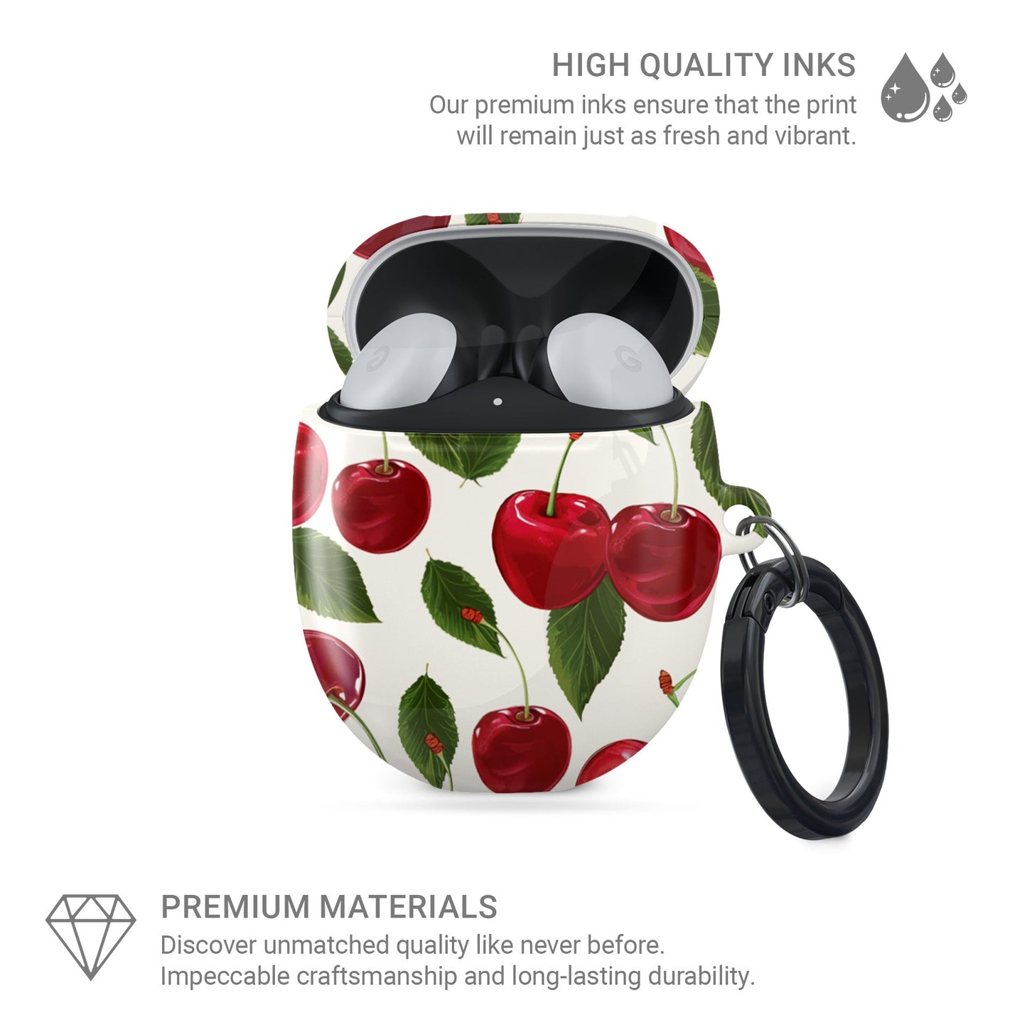 Cherry Bloom | Protective Google Pixel Buds Tough Case - Case & Charm
