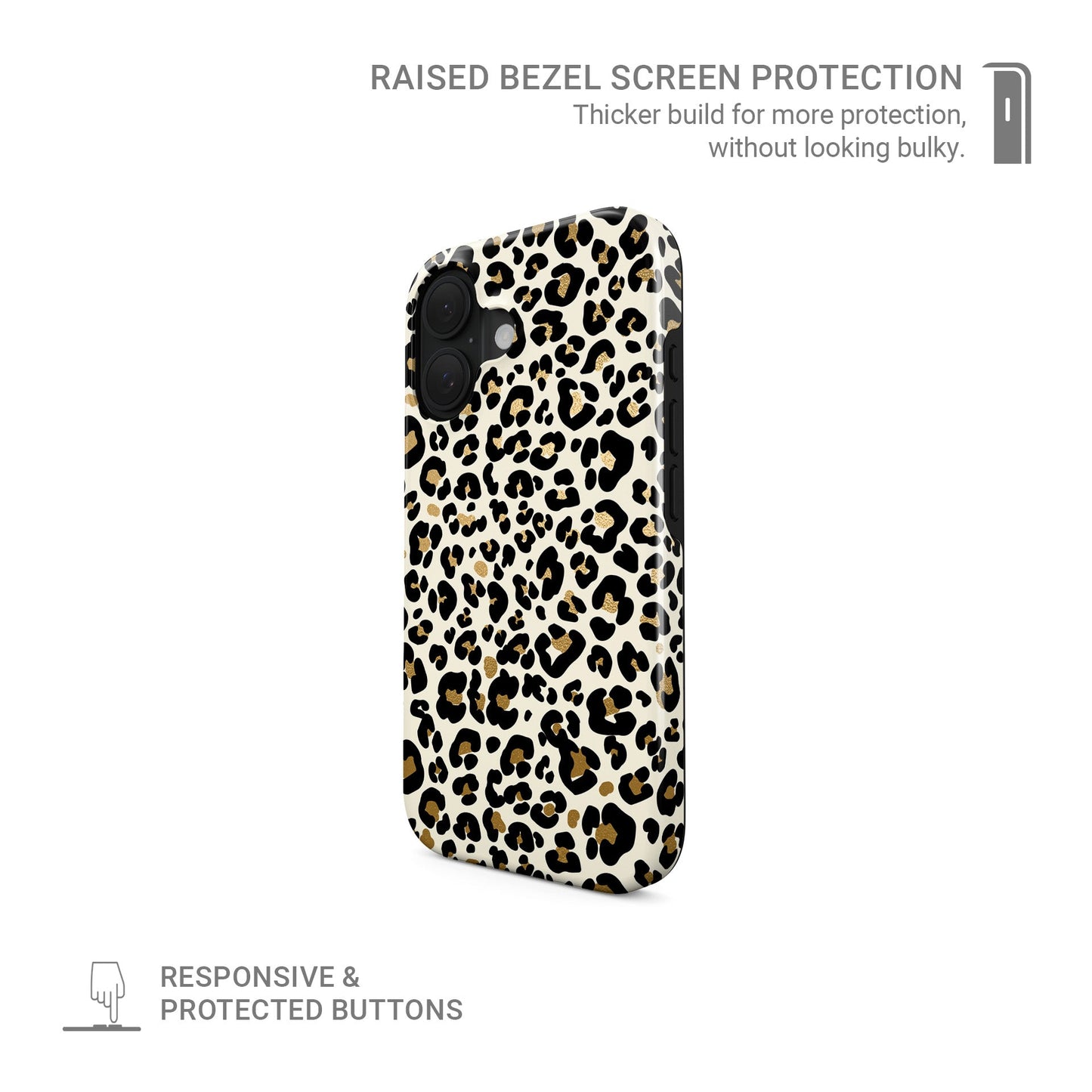 Leopard print MagSafe tough protective phone case