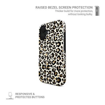Leopard print MagSafe tough protective phone case