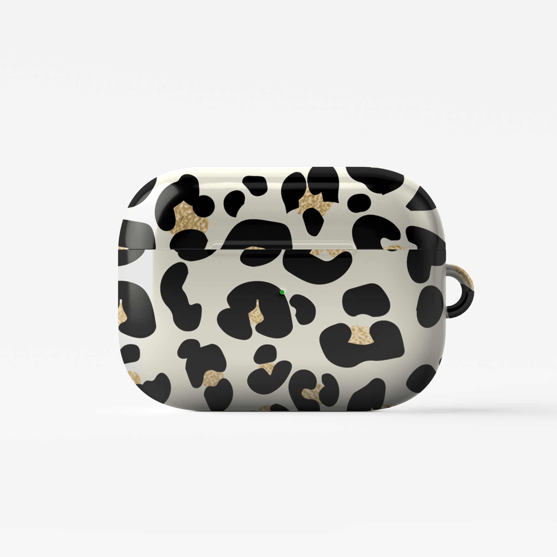 Case and Charm | Golden Prowl Leopard Print Protective Apple AirPods Case - Tech Accessories