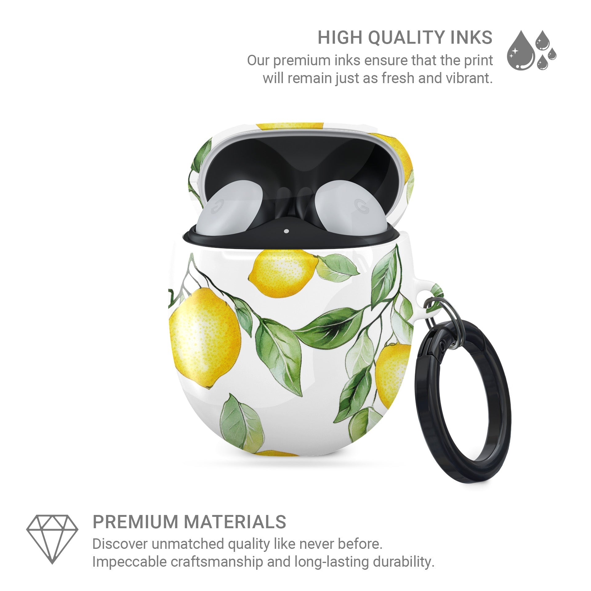 Lemon Lush | Protective Google Pixel Buds Tough Case - Case & Charm