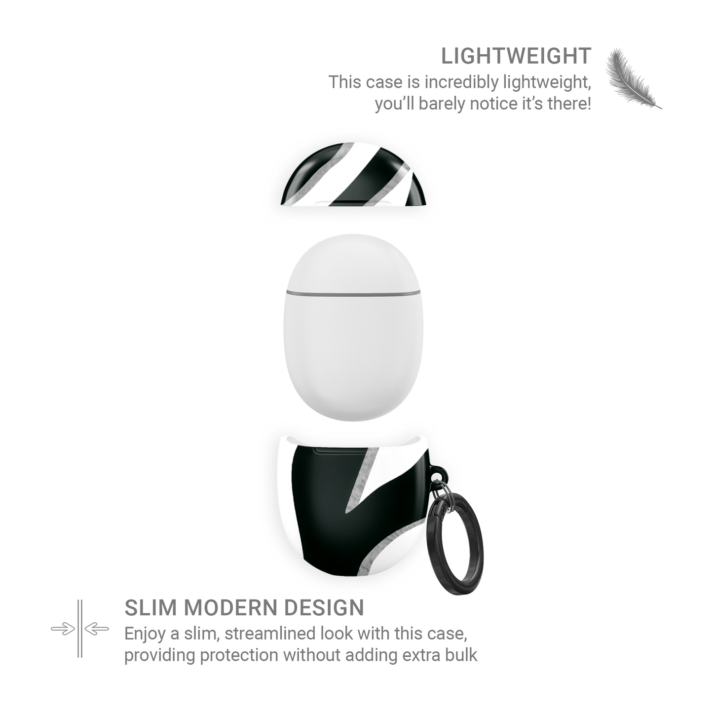 Case and Charm | Zebra Print Nocturnal Stride Protective Samsung Buds Tough Case - Tech Accessories