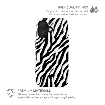 Zebra print MagSafe tough protective phone case