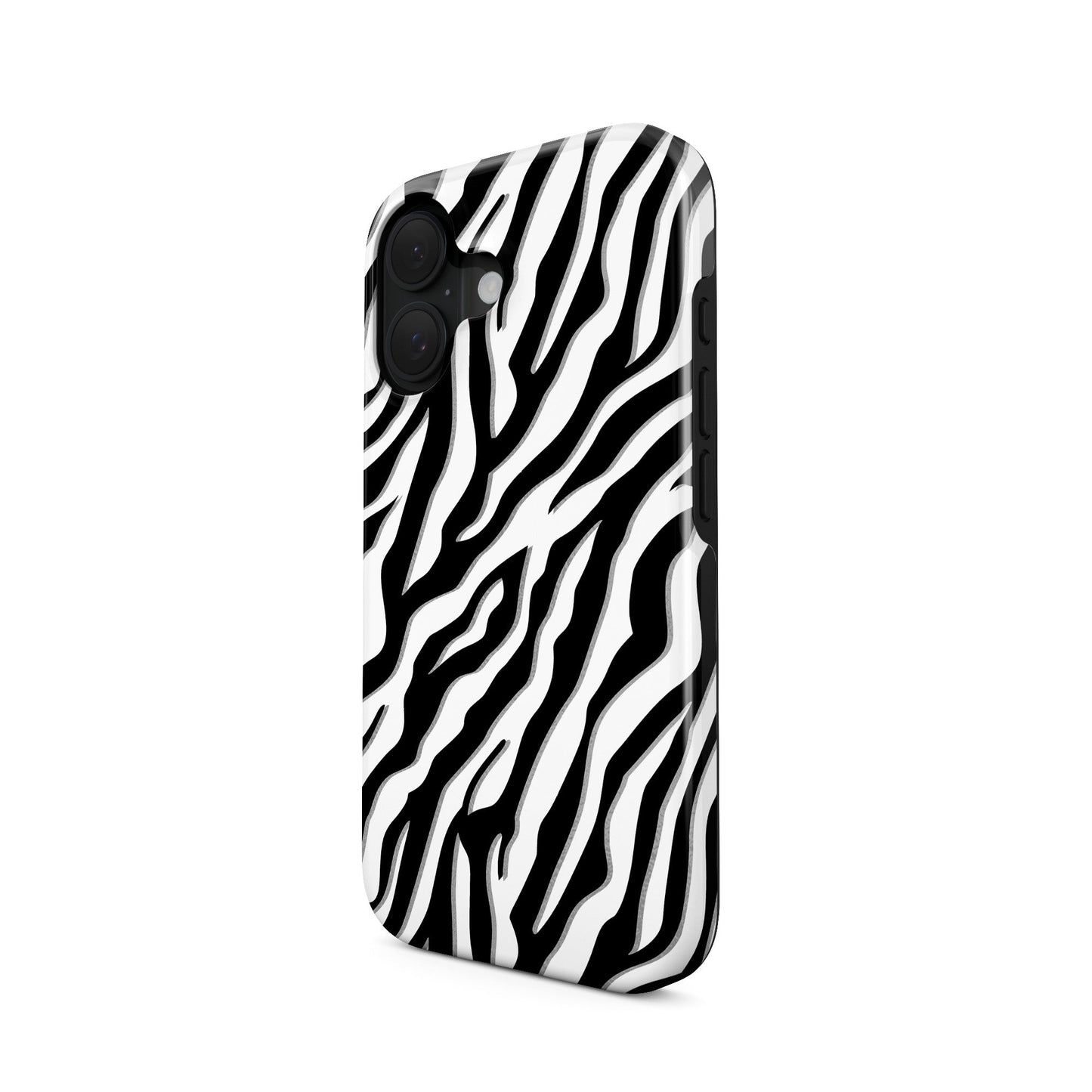 Zebra print MagSafe tough protective phone case