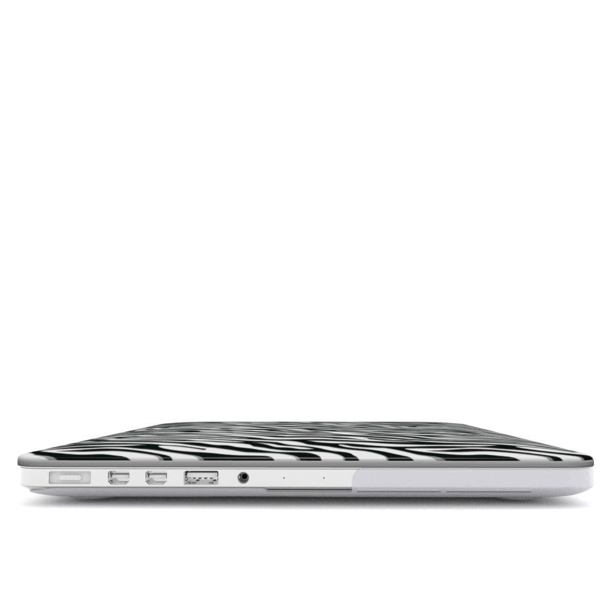 Case and Charm | Zebra Print Nocturnal Stride Protective MacBook Case - Tech Accessories