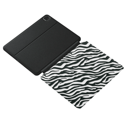 Case and Charm | Zebra Print Nocturnal Stride Protective Vegan leather Case - Tech Accessories