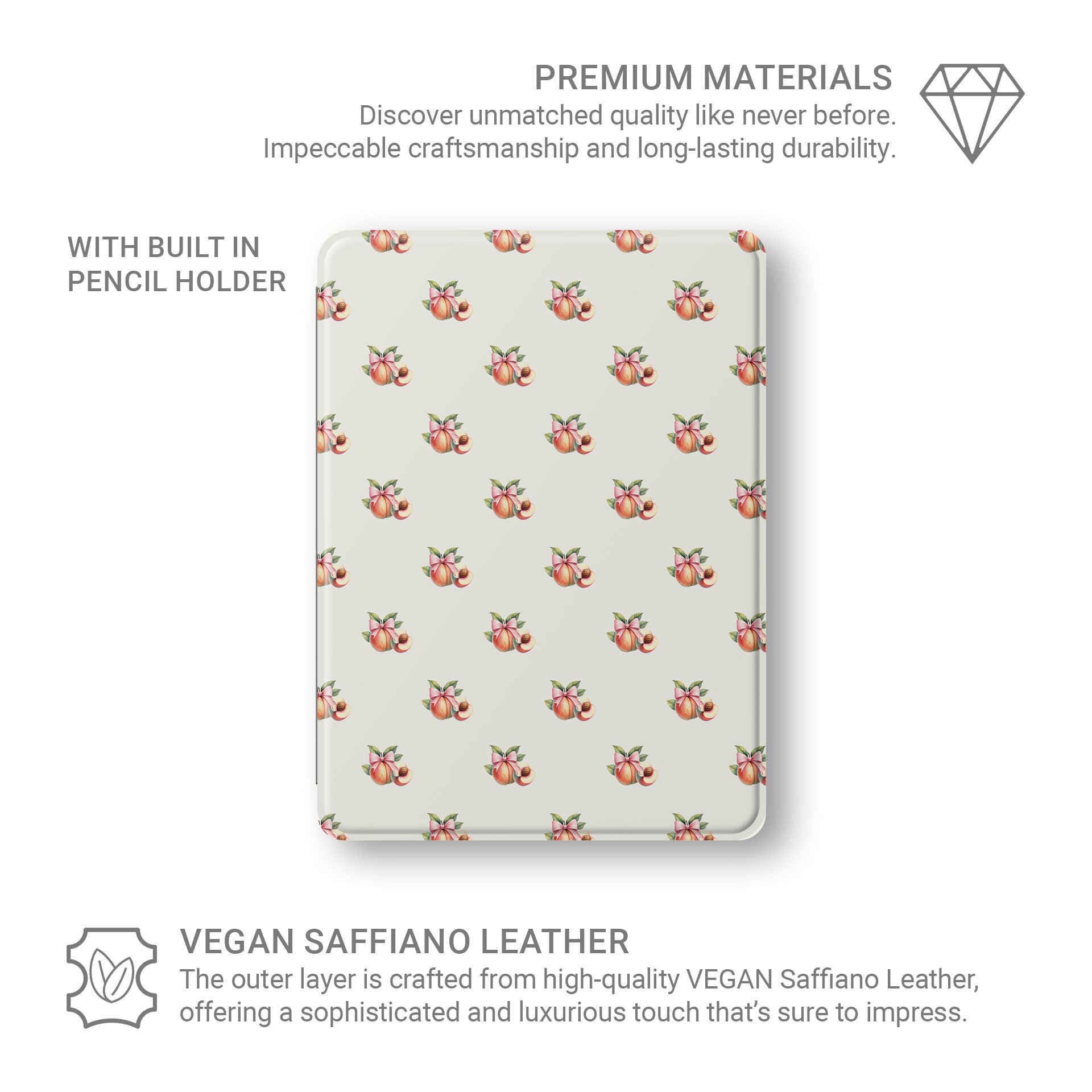 Peachy Charm | Protective Apple iPad Case - Tech Accessories