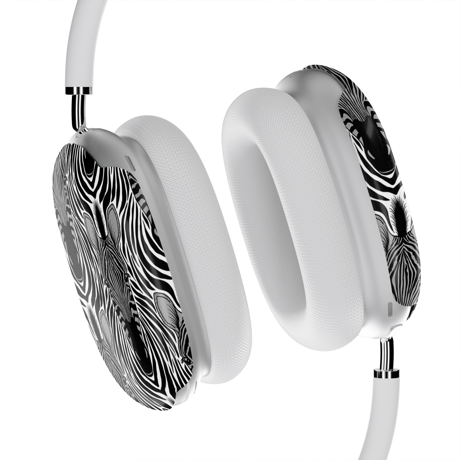 Case and Charm | Zebra Print Savanna Standoff Protective Apple AirPods Max Tough Case - Tech Accessories