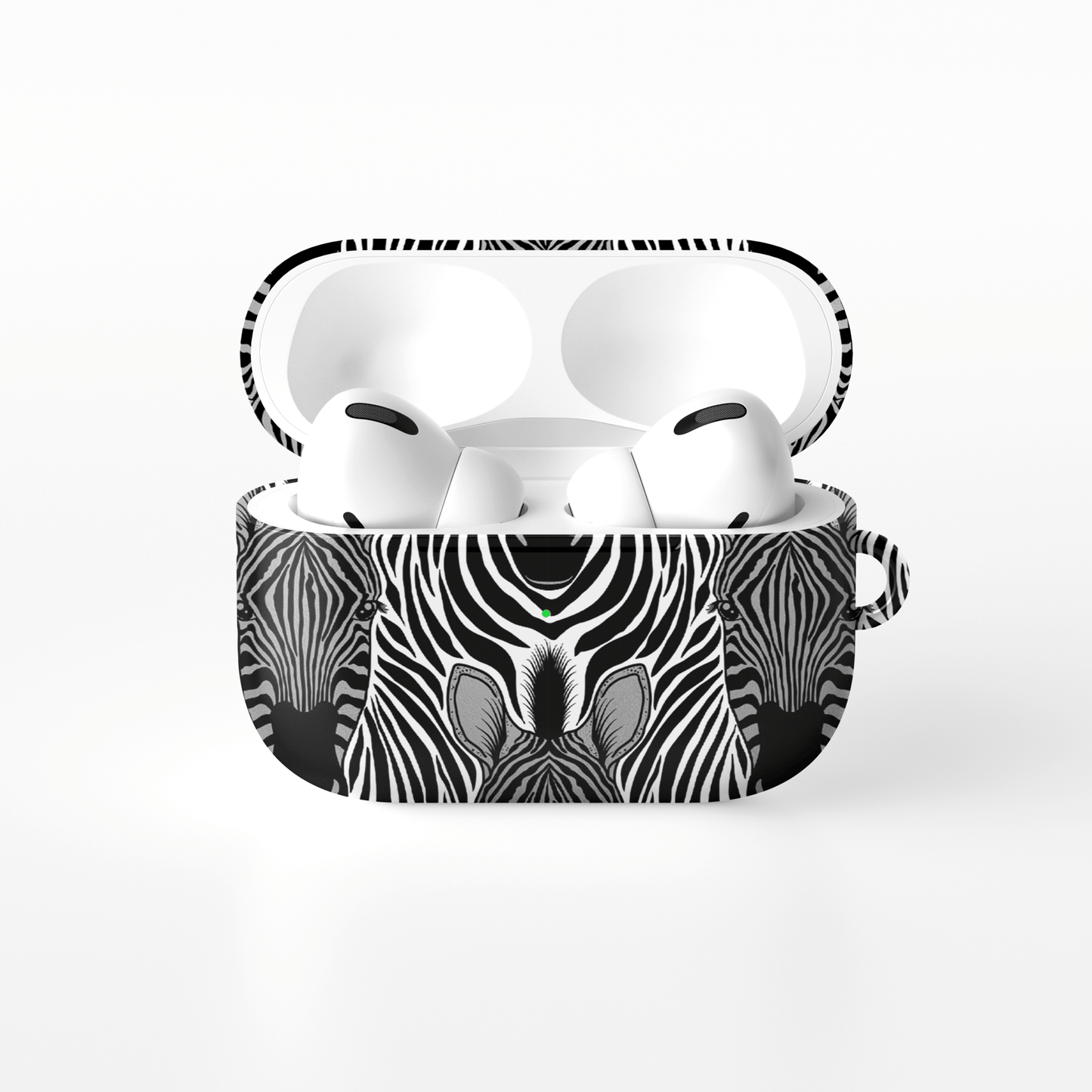 Case and Charm | Zebra Print Savanna Standoff Protective Apple AirPods Tough Case - Tech Accessories