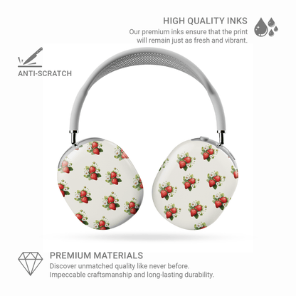 Case and Charm Strawberry Bliss | Protective Apple AirPods Max Tough Case - Case & Charm