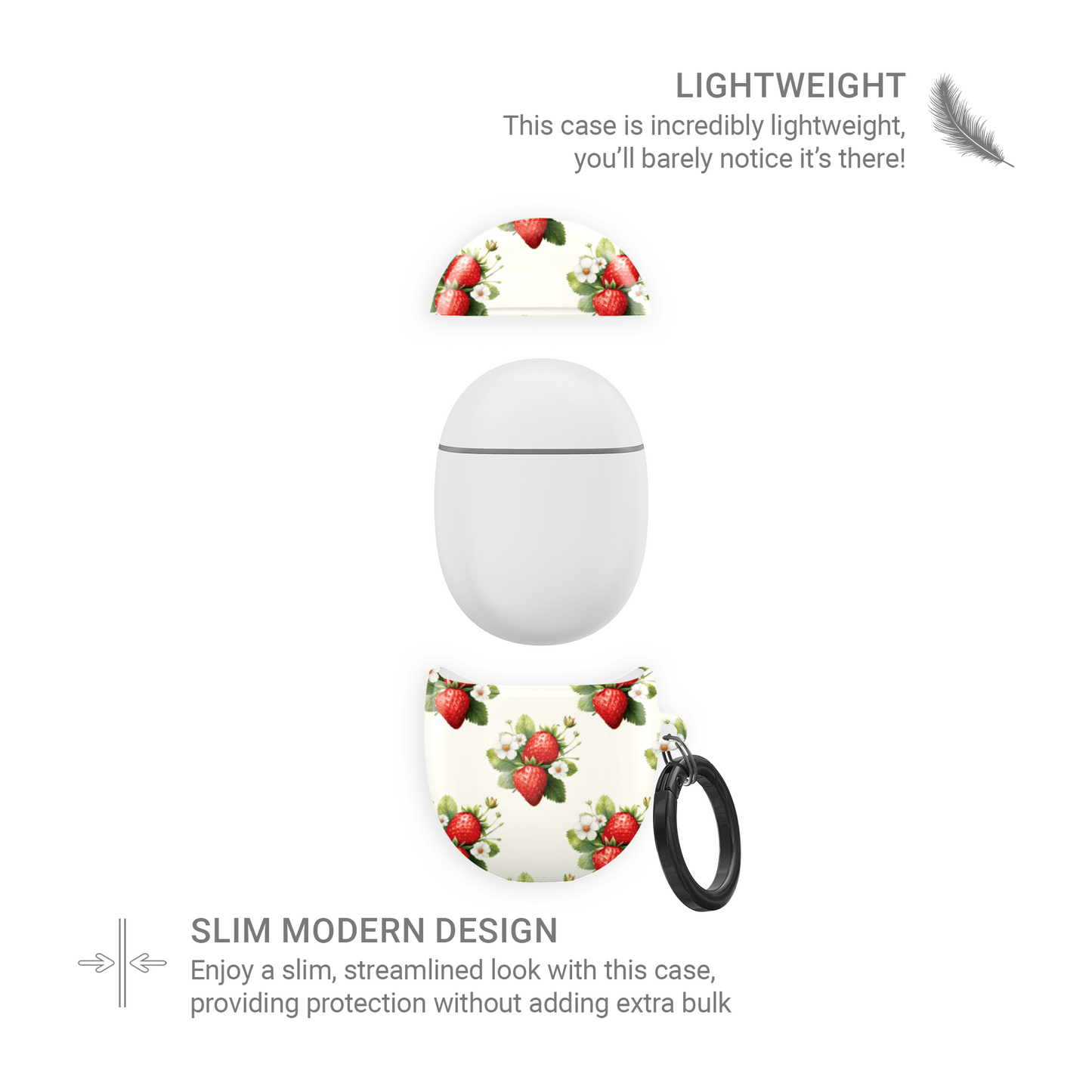 Strawberry Bliss | Protective Google Pixel Buds Tough Case - Case & Charm