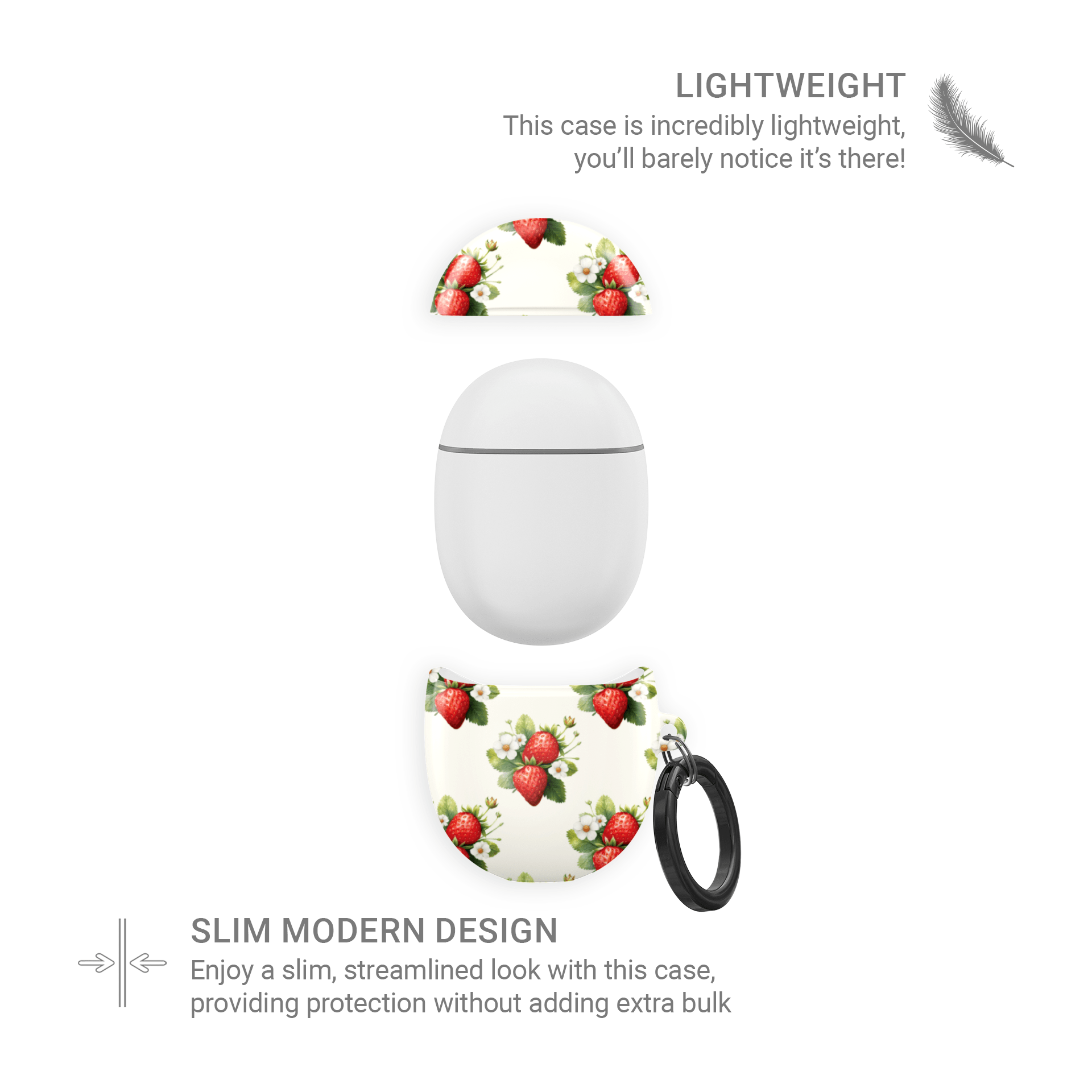 Strawberry Bliss | Protective Google Pixel Buds Tough Case - Case & Charm