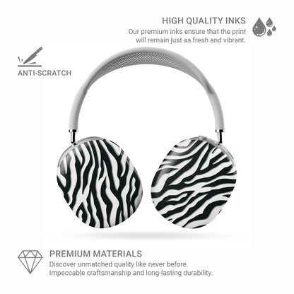 Case and Charm | Zebra Print Nocturnal Stride Protective Apple AirPods Max Case - Tech Accessories