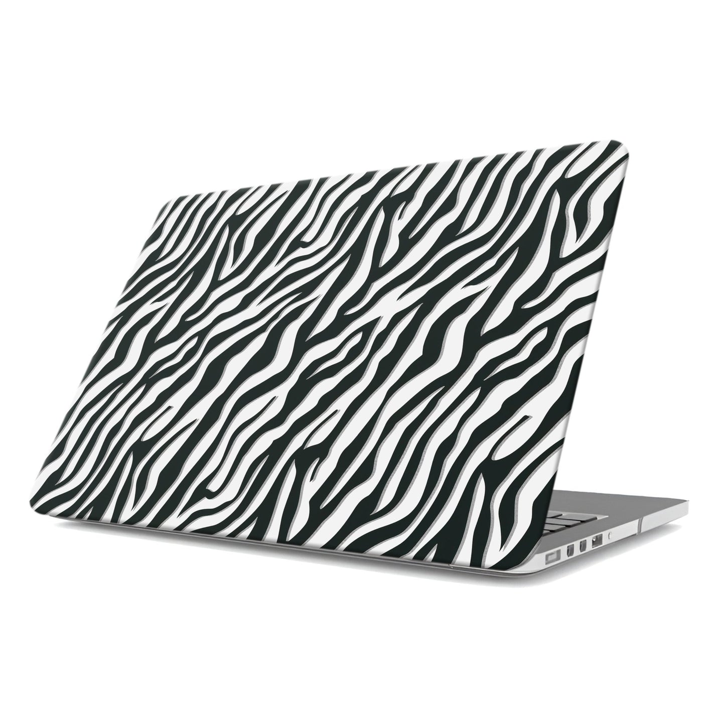Case and Charm | Zebra Print Nocturnal Stride Protective MacBook Case - Tech Accessories