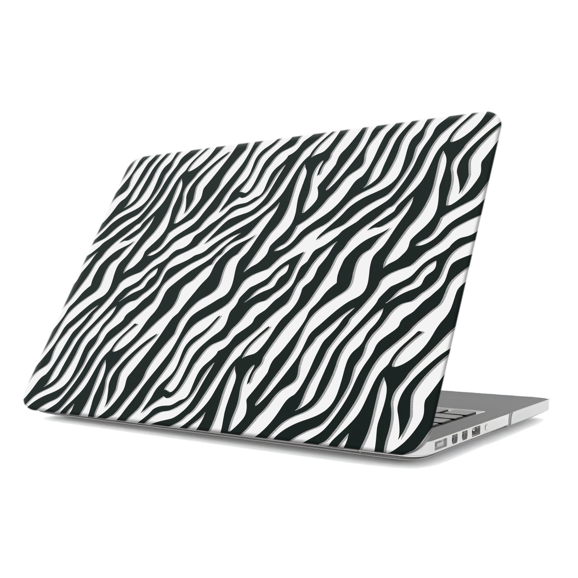 Case and Charm | Zebra Print Nocturnal Stride Protective MacBook Case - Tech Accessories