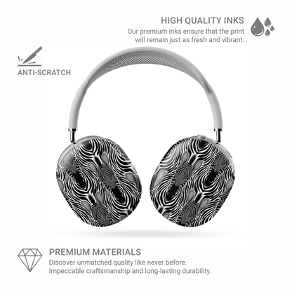 Case and Charm | Zebra Print Savanna Standoff Protective Apple AirPods Max Tough Case - Tech Accessories