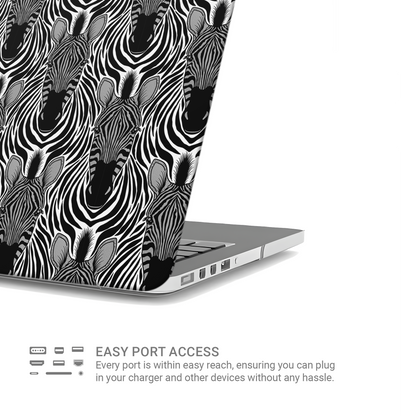 Case and Charm | Zebra Print Savanna Standoff Protective MacBook Case - Tech Accessories