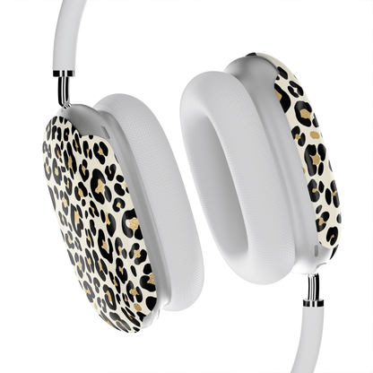 Case and Charm | Golden Prowl Leopard Print Protective Apple AirPods Max Case - Tech Accessories