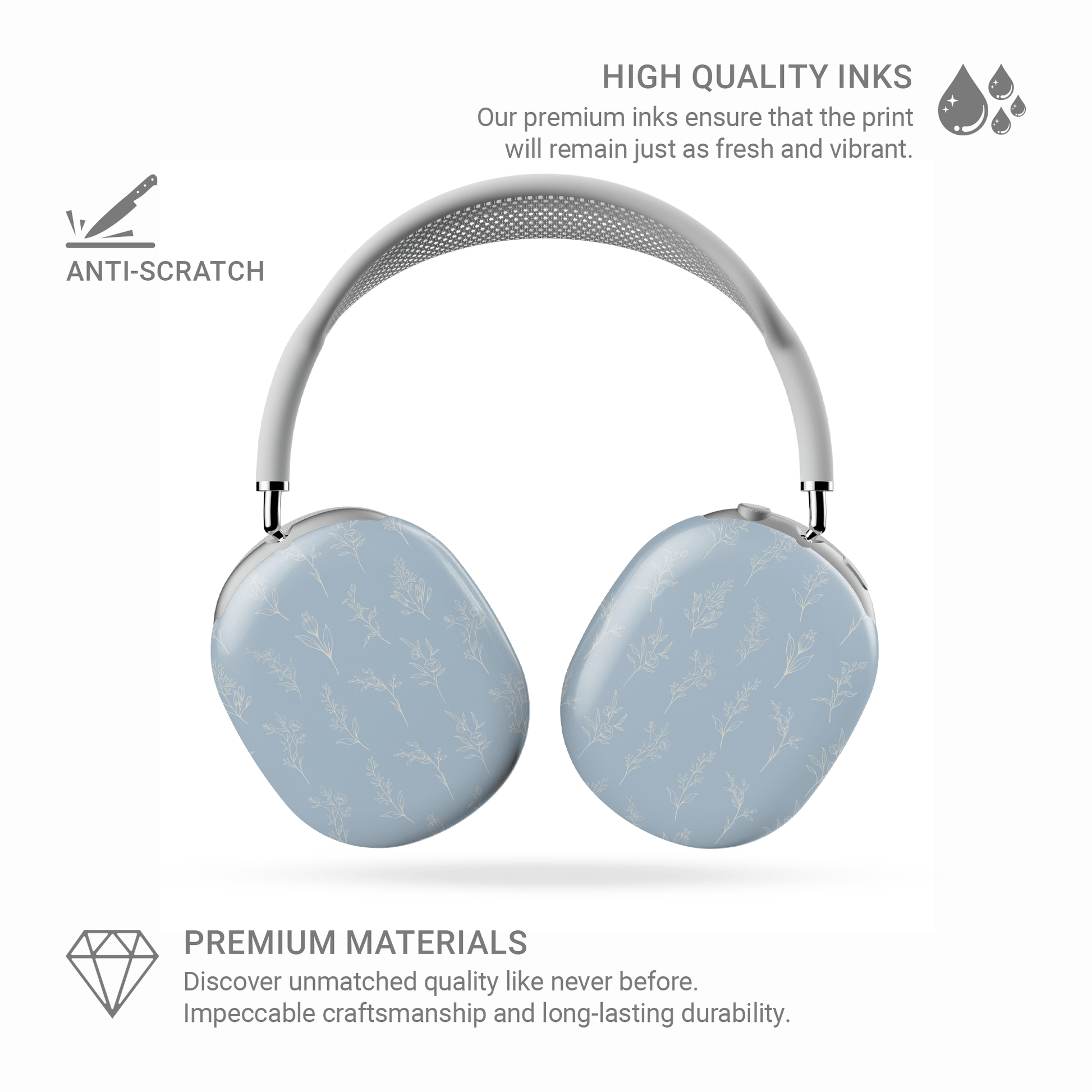 Tranquil Blooms | Protective Apple AirPods Max Tough Case - Tech Accessories